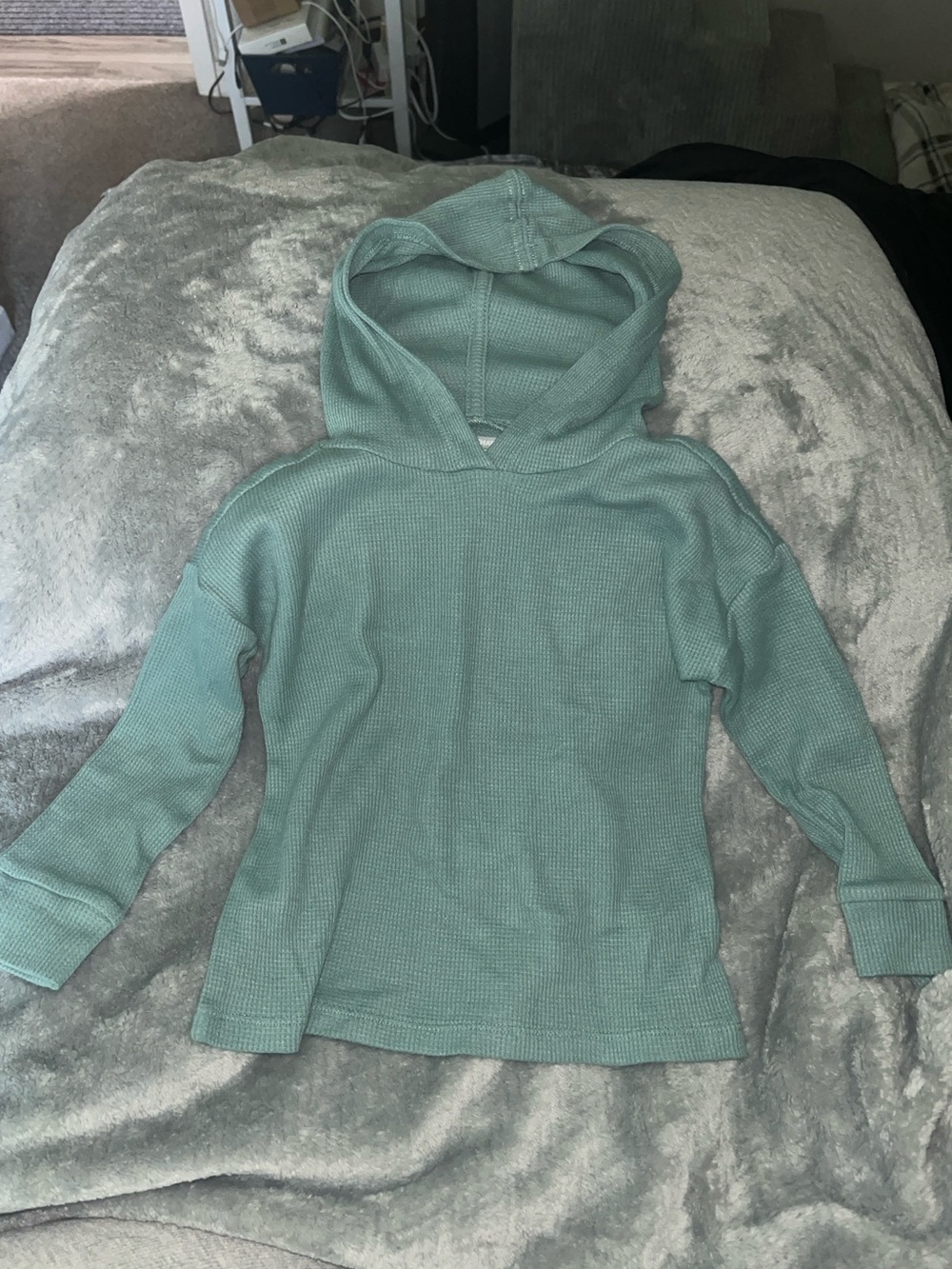 Green hoodie